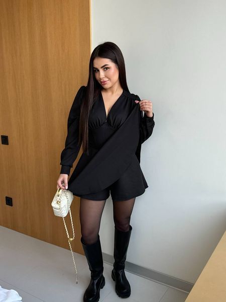 Жіноча сукня комбінезон з імітацією корсета T-0053 фото