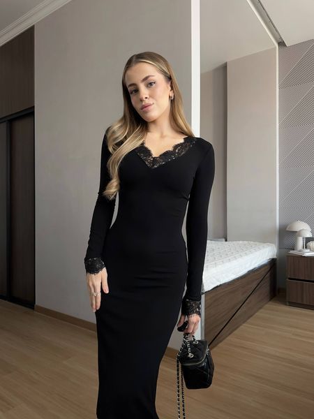 Жіноча сукня з мережива та віскози Nonna SNBA-423 фото