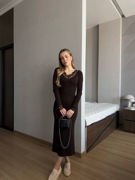 Жіноча сукня з мережива та віскози Nonna SNBA-423 фото