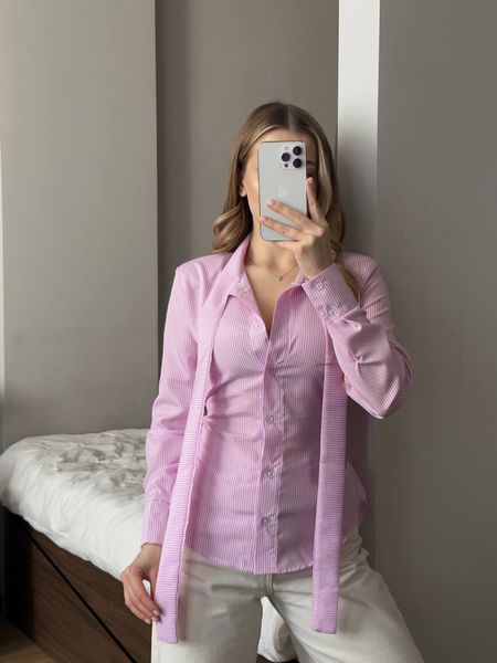 Жіноча сорочка на шнуровці з корсетною спинкою Lisette SUCA-432 фото