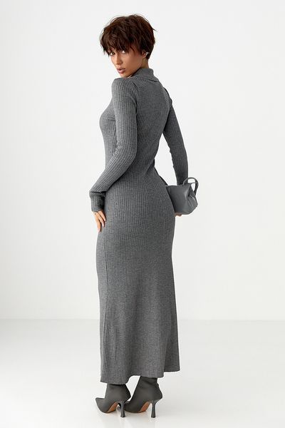 Теплий в'язаний сукня-поло оверсайз L-12221 фото
